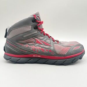 Altra Lone Peak 3.5 Mid Mens Size 10.5 Gray Red Trail Running Hiking Boots Shoes